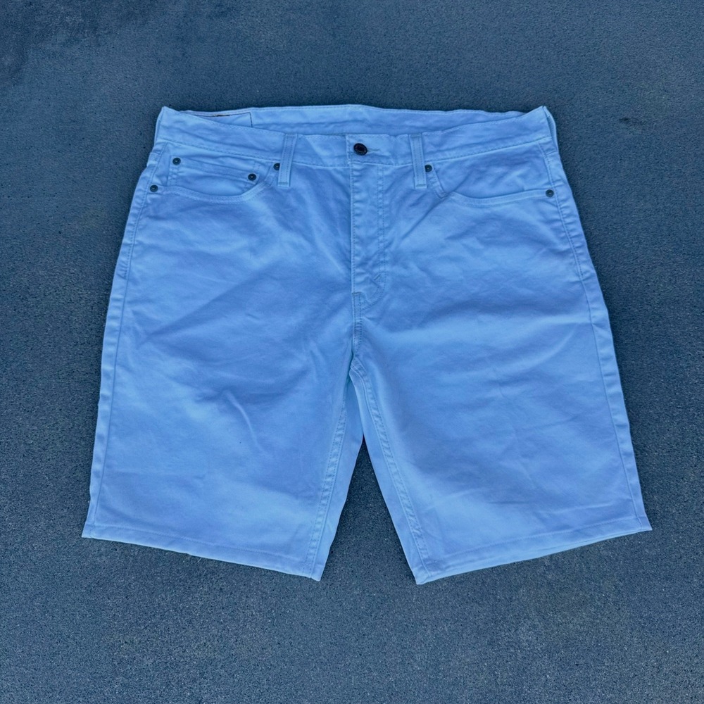 Levi's 511 Slim Fit Shorts Men 36 White Denim